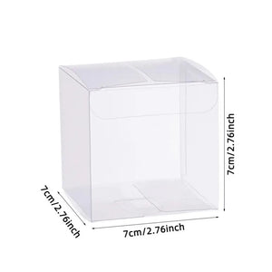 50Pcs Jewelry Storage Box Large Capacity Transparent PVC Cube Packaging