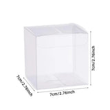 50Pcs Jewelry Storage Box Large Capacity Transparent PVC Cube Packaging