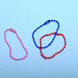 50Pcs Candy Alloy Bead Chain Key Chain DIY Accessories Key Ring Pendant