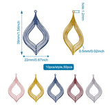 50Pcs Stainless Steel Leaf Pendants for DIY Jewelry Making