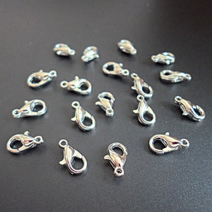50Pcs Stainless Steel Lobster Clasps Fasteners for DIY Jewelry Chains