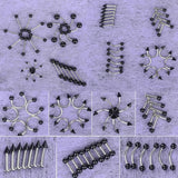 50Pcs 10 Styles Body Piercing Jewelry Lot