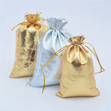 50Pcs 11x16cm Silver Red Cotton Jute Pouches For Jewelry & Necklaces