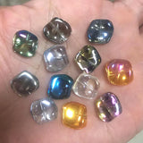 50Pcs 12mm Plating Austria Crystal Glass Beads Twist Shape DIY Earrings Necklace