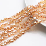 50Pcs 12mm Plating Austria Crystal Glass Beads Twist Shape DIY Earrings Necklace
