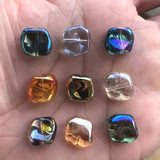 50Pcs 12mm Plating Austria Crystal Glass Beads Twist Shape DIY Earrings Necklace