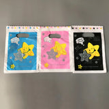50Pcs 14*20cm Plastic Gift Bags with Handles Cartoon Mini Gift Packaging Bags