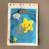 50Pcs 14*20cm Plastic Gift Bags with Handles Cartoon Mini Gift Packaging Bags