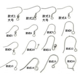 50Pcs 316L Stainless Steel Silver French Earring Hook Wire Findings