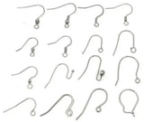 50Pcs 316L Stainless Steel Silver French Earring Hook Wire Findings