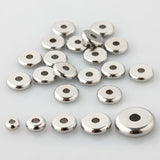 50Pcs/Lot 4 5 6 8mm Steel Spacer Beads DIY Bracelet Jewelry Making
