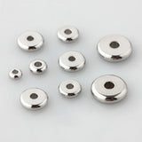 50Pcs/Lot 4 5 6 8mm Steel Spacer Beads DIY Bracelet Jewelry Making