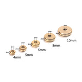50Pcs/Lot 4 5 6 8mm Steel Spacer Beads DIY Bracelet Jewelry Making