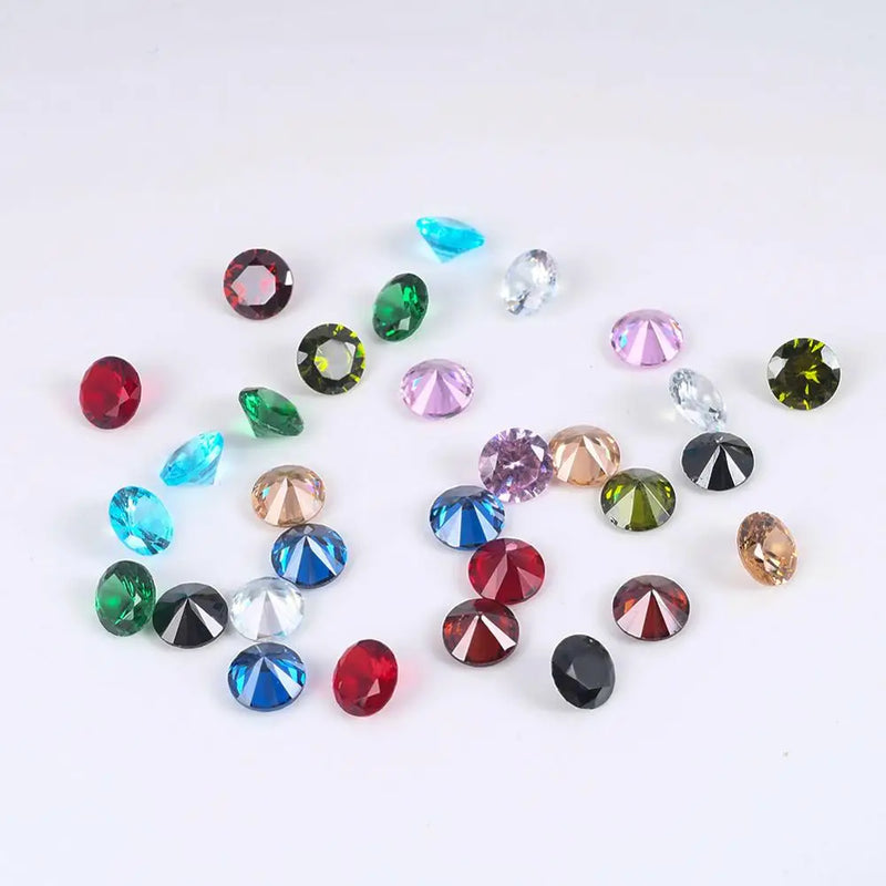 50Pcs 6mm CZ Zircon Stone AAAAA Cubic Zirconia Gems for Jewelry Making