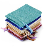 50Pcs 7x9 8x10cm Drawstring Burlap Gift Bags for Jewelry Packaging Wedding