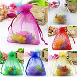 50Pcs Organza Bag Small Jewelry Packaging Wedding Christmas Drawstring Pouches