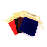 50Pcs Dark Red Velvet Drawstring Pouch Candy Gift Wedding Favor Jewelry Bags
