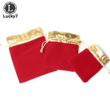 50Pcs Velvet Pouches Jewelry Charpie Cotton Flannel Bag