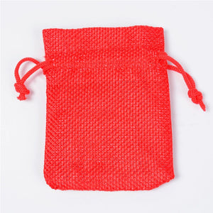 50Pcs 7x9cm Colorful Cotton Jute Bags Gift Pouches