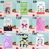 50Pcs/Lot 9*15cm Jewelry Bow Gift Plastic Bags Boutique Shopping Packaging Bag