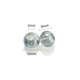 50Pcs Austrian Crystal Beads 8x10mm Glass Round Big Hole DIY Jewelry Bracelets