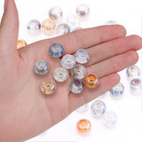 50Pcs Austrian Crystal Beads 8x10mm Glass Round Big Hole DIY Jewelry Bracelets