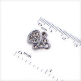 50Pcs/Lot Crystal Necklace Pendant Dog Paw Bone Charms For DIY