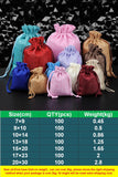 50Pcs/Lot Natural Burlap Drawstring Gift Bags Jewelry Packaging Wedding Bags