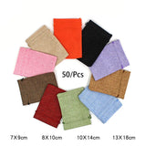 50Pcs/Lot Natural Burlap Drawstring Gift Bags Jewelry Packaging Wedding Bags