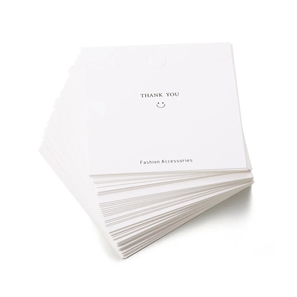 50Pcs/Lot Square Display Cards for Earrings Necklaces 8*8cm Ear Studs Paper Card