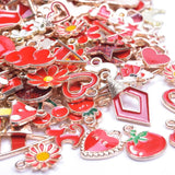 50Pcs Enamel Plant Daisy Sakura Flower Charms for DIY Jewelry Bulk