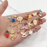 50Pcs Cute Cat Enamel Jewelry for Women