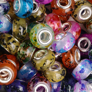 50Pcs/Lot Mixed Beads DIY Jewelry Making Bracelets Necklaces Resin Beads Hand