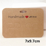 50Pcs Hair Clip Card for Jewelry Display & Packing Paperboard Cards