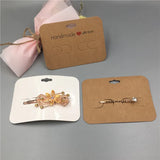 50Pcs Hair Clip Card for Jewelry Display & Packing Paperboard Cards