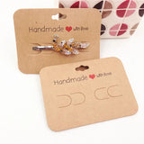 50Pcs Hair Clip Card for Jewelry Display & Packing Paperboard Cards