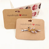 50Pcs Hair Clip Card for Jewelry Display & Packing Paperboard Cards