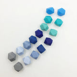 50Pcs Hexagon Silicone Beads Teething Necklace Baby Teether BPA Safe