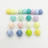 50Pcs Hexagon Silicone Beads Teething Necklace Baby Teether BPA Safe