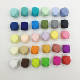 50Pcs Hexagon Silicone Beads Teething Necklace Baby Teether BPA Safe
