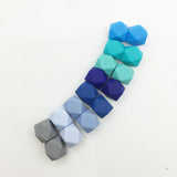 50Pcs Hexagon Silicone Beads Teething Necklace Baby Teether BPA Safe