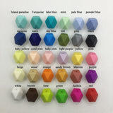 50Pcs Hexagon Silicone Beads Teething Necklace Baby Teether BPA Safe