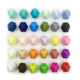 50Pcs Hexagon Silicone Beads Teething Necklace Baby Teether BPA Safe