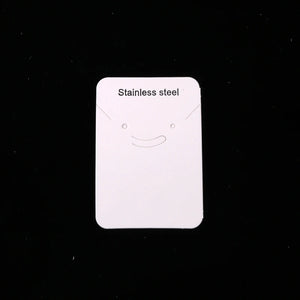 50Pcs Earring Packaging Cards Stainless Steel Gift Label Necklace Ring Display