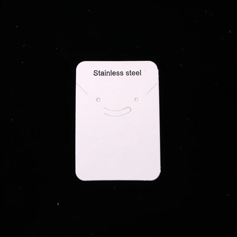 50Pcs Earring Packaging Cards Stainless Steel Gift Label Necklace Ring Display
