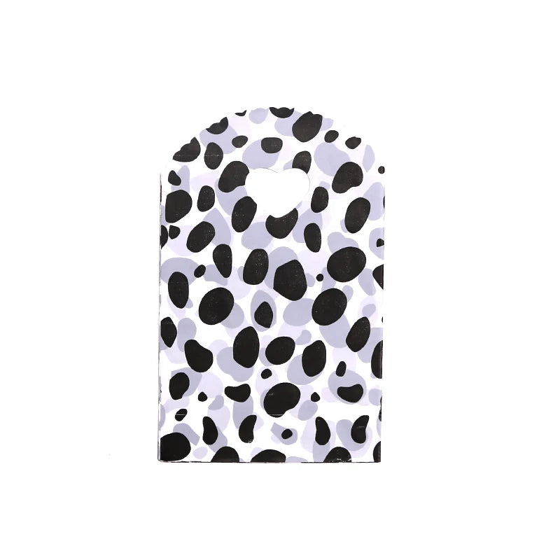 50Pcs 13x21cm Plastic Boutique Candy Gift Bags Handles Favor Earrings Jewelry