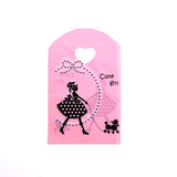 50Pcs 13x21cm Plastic Boutique Candy Gift Bags Handles Favor Earrings Jewelry