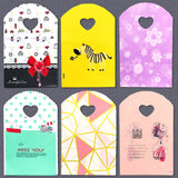 50Pcs Small Plastic Bag Heart Handle Plastic Gift Bag Jewelry Packaging Bag