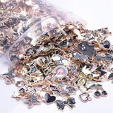 50Pcs Mix Fruit Cherry Sakura Sun Charms DIY Sea Animal Cat Ghost Pendants