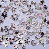 50Pcs Mix Fruit Cherry Sakura Sun Charms DIY Sea Animal Cat Ghost Pendants